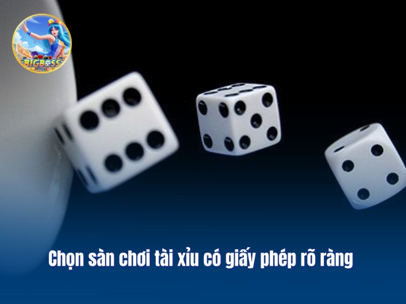 Chọn sàn chơi tài xỉu có giấy phép rõ ràng