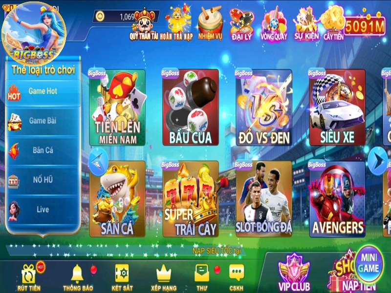 giao diện game bigboss