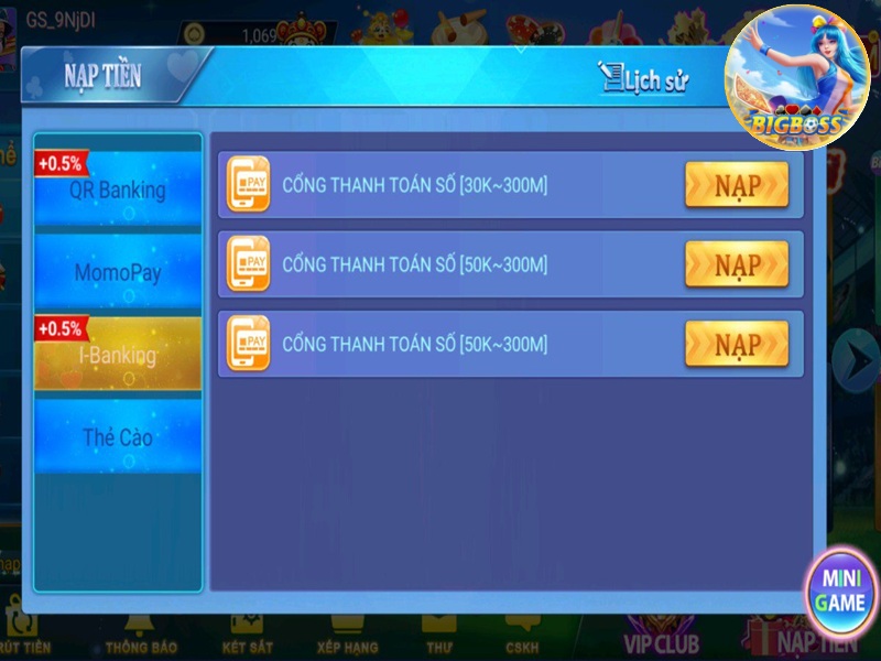 nạp tiền bigboss qua ibanking