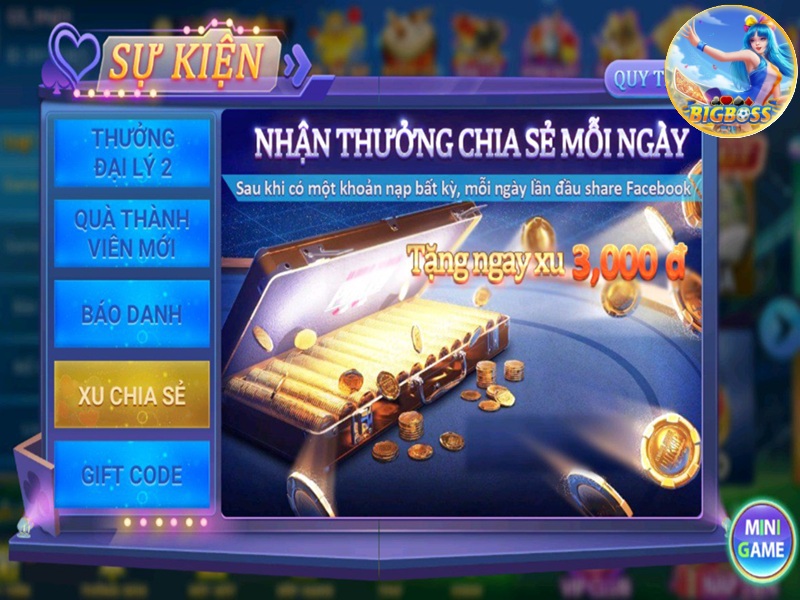 nhận thưởng chia sẻ mỗi ngày
