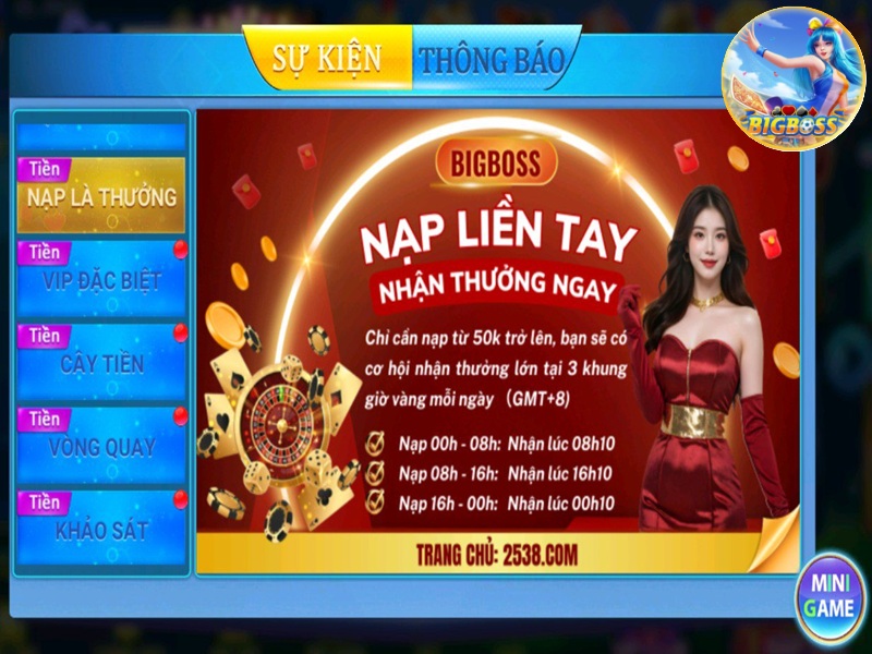 Tích lũy điểm thưởng theo từng lần nạp